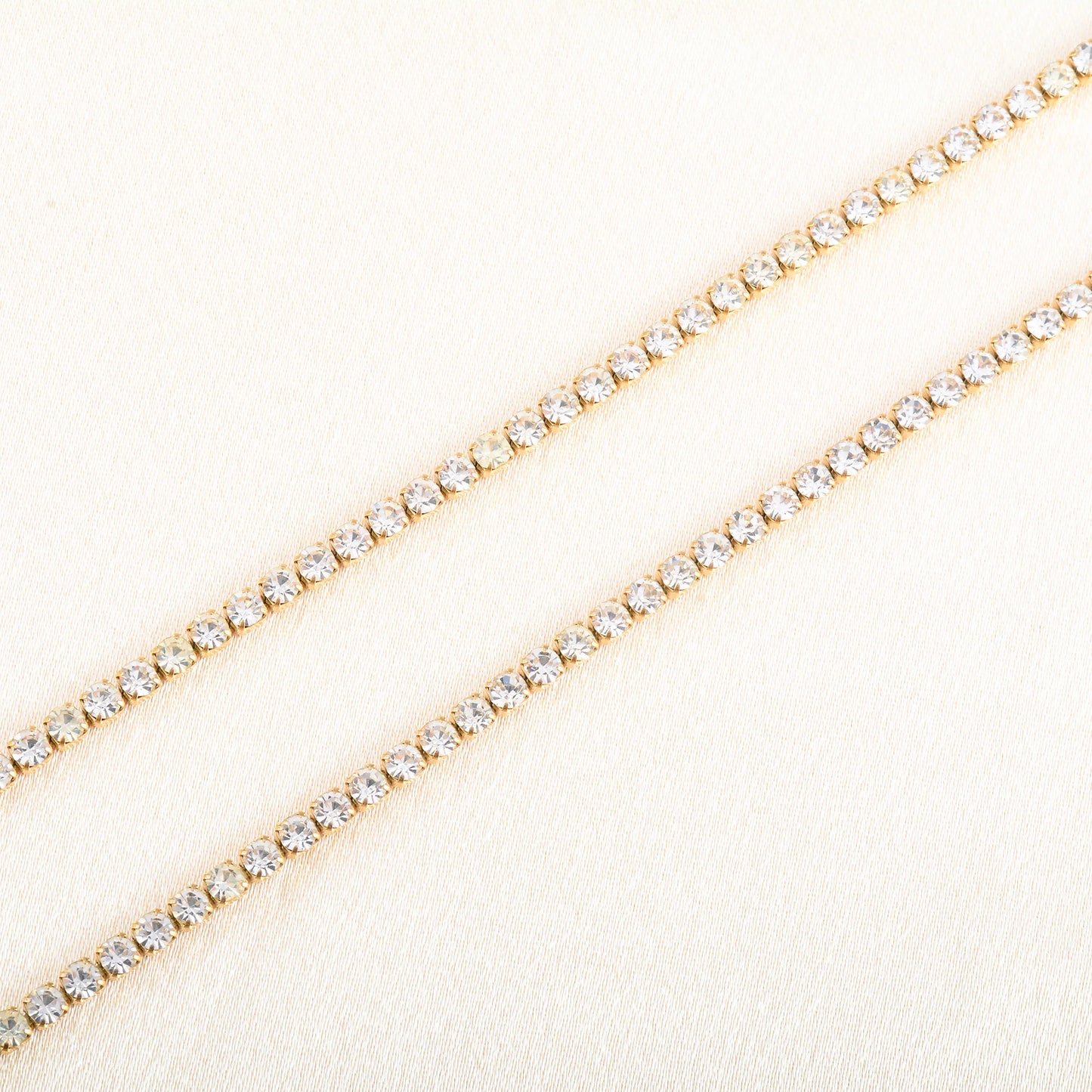 Stainless Steel Rhinestone Necklace for Women Cubic Zirconia Tennis Chain Ladies Crystal Choker Minimalism Jewelry Accessories