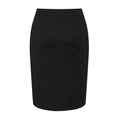 New Fashion Women Pencil Skirt Knee Length High Waist Elegant Open Slit Bow Skirt Size S-5XL