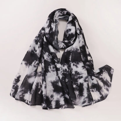 1Pcs Ramadan Hijab Leopard Print Women Bohemian Watercolor Soft Muslim Hijabs Floral Breathable Shawl Wrap Scarf Headscarf Warm