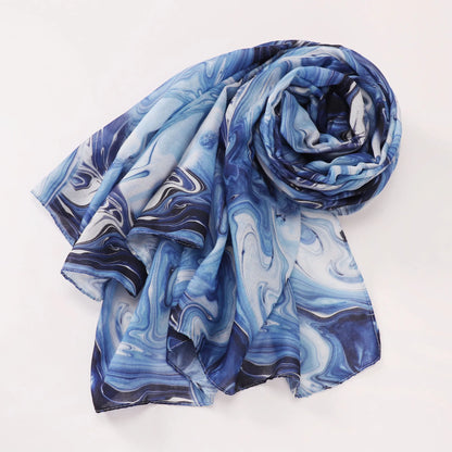 1Pcs Ramadan Hijab Leopard Print Women Bohemian Watercolor Soft Muslim Hijabs Floral Breathable Shawl Wrap Scarf Headscarf Warm