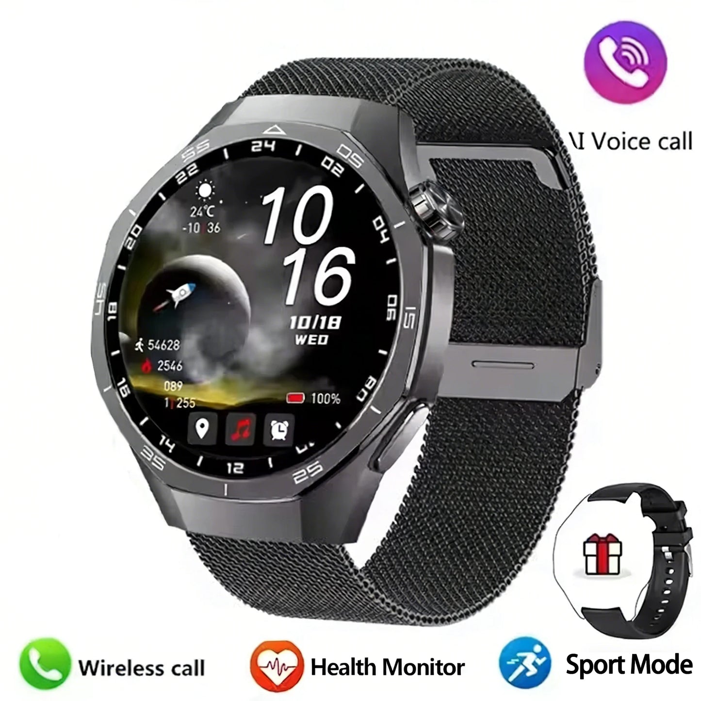 LAXASFIT 2026 New Smart Watch Bluetooth Calling Fitness Tracking Music Playback Health Monitor Smartwatch for Men Women