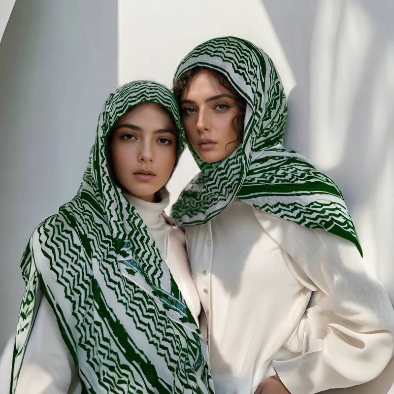 1Pcs Ramadan Hijab Leopard Print Women Bohemian Watercolor Soft Muslim Hijabs Floral Breathable Shawl Wrap Scarf Headscarf Warm