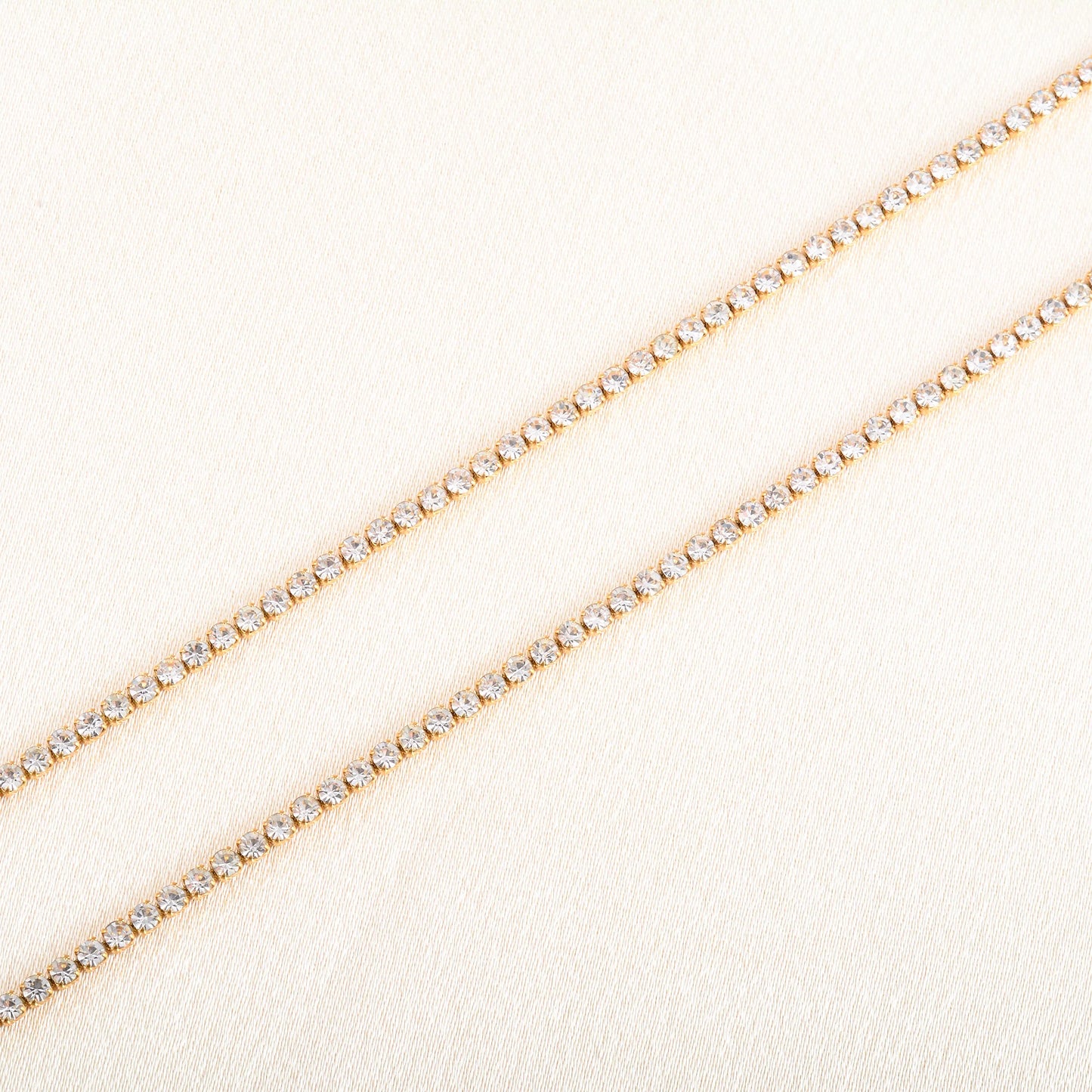 Stainless Steel Rhinestone Necklace for Women Cubic Zirconia Tennis Chain Ladies Crystal Choker Minimalism Jewelry Accessories