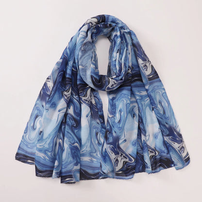 1Pcs Ramadan Hijab Leopard Print Women Bohemian Watercolor Soft Muslim Hijabs Floral Breathable Shawl Wrap Scarf Headscarf Warm