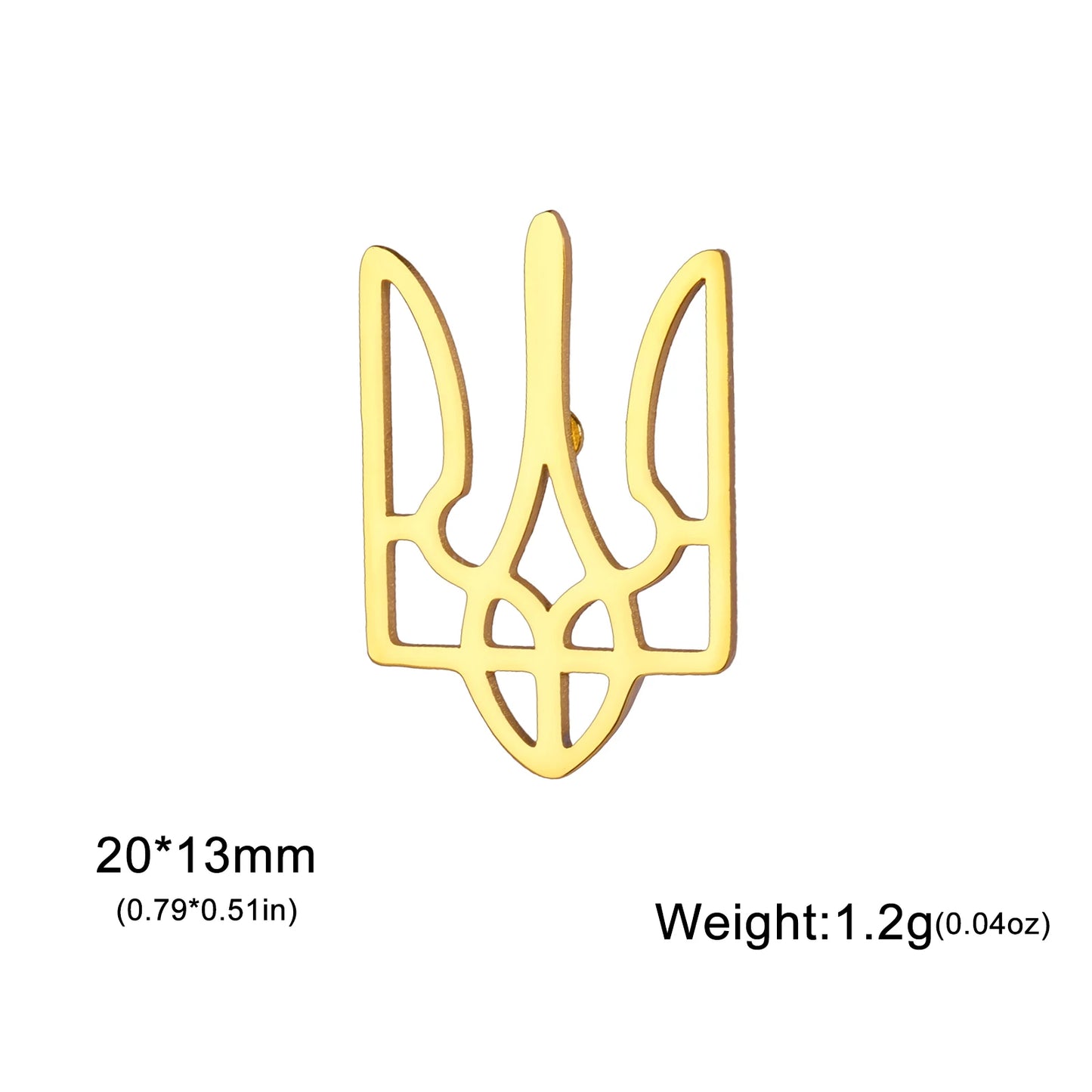 Cazador Ukraine National Symbol Brooch Pin for Men Women Stainless Steel Jewelry Suit Collar Badges 2026 Wholesale Waterproof