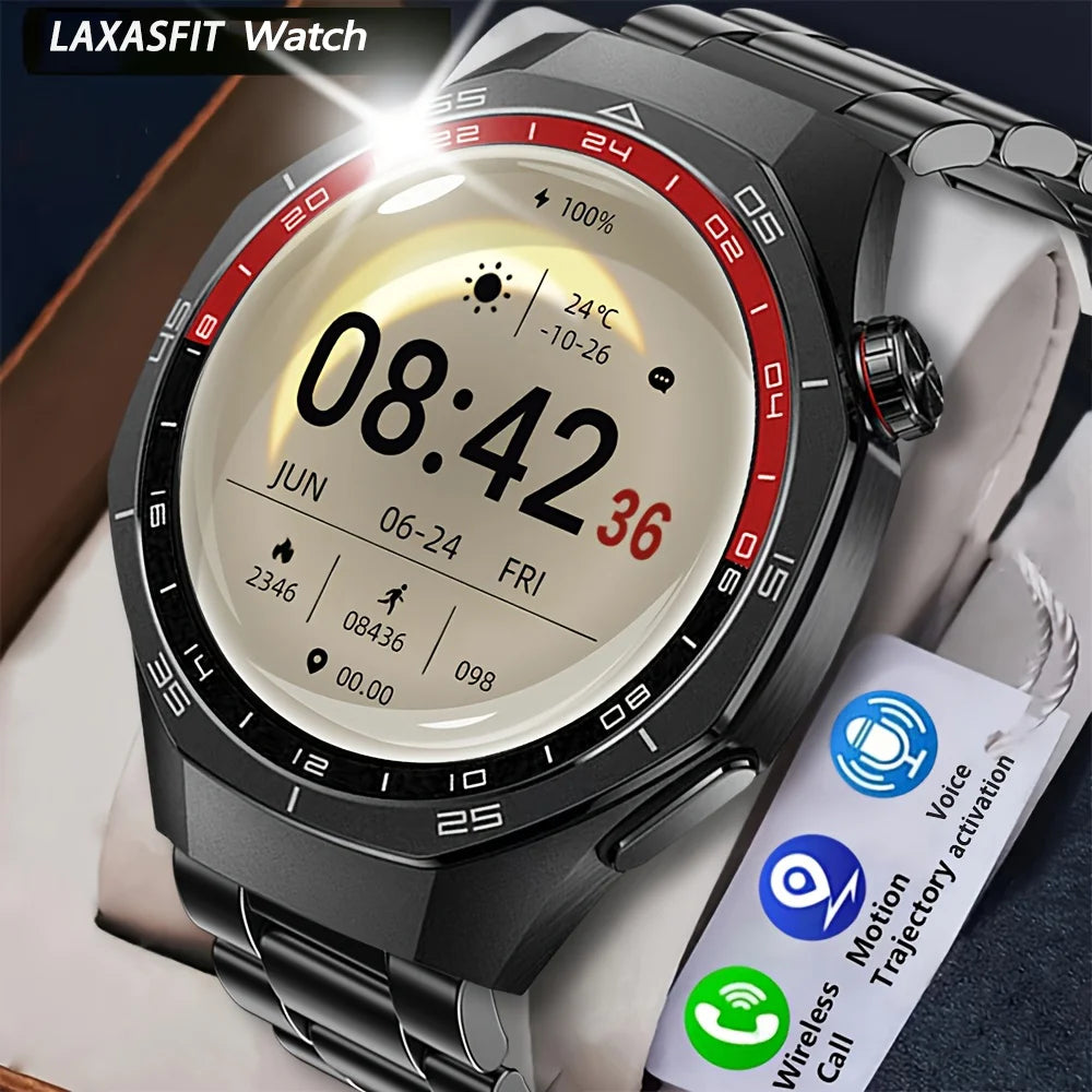 LAXASFIT 2026 New Smart Watch Bluetooth Calling Fitness Tracking Music Playback Health Monitor Smartwatch for Men Women