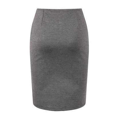 New Fashion Women Pencil Skirt Knee Length High Waist Elegant Open Slit Bow Skirt Size S-5XL