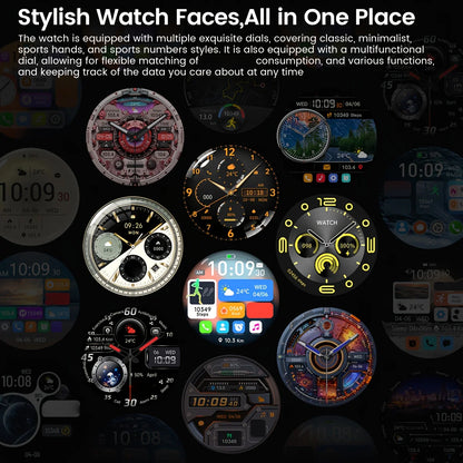 LAXASFIT 2026 New Smart Watch Bluetooth Calling Fitness Tracking Music Playback Health Monitor Smartwatch for Men Women