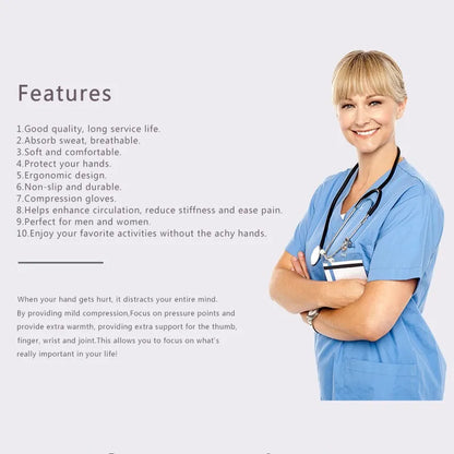 Compression Arthritis Gloves Cotton Joint Pain Relief Wrist Support Hand Brace Women Men Therapy Wristband Compression Gloves