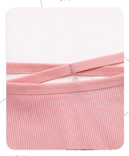 3PCS/Set Cotton Briefs Women Mid Waist Panties Sexy Underwear Ladies  Lingere Straps Bow Panties Underware Comfortable Womens