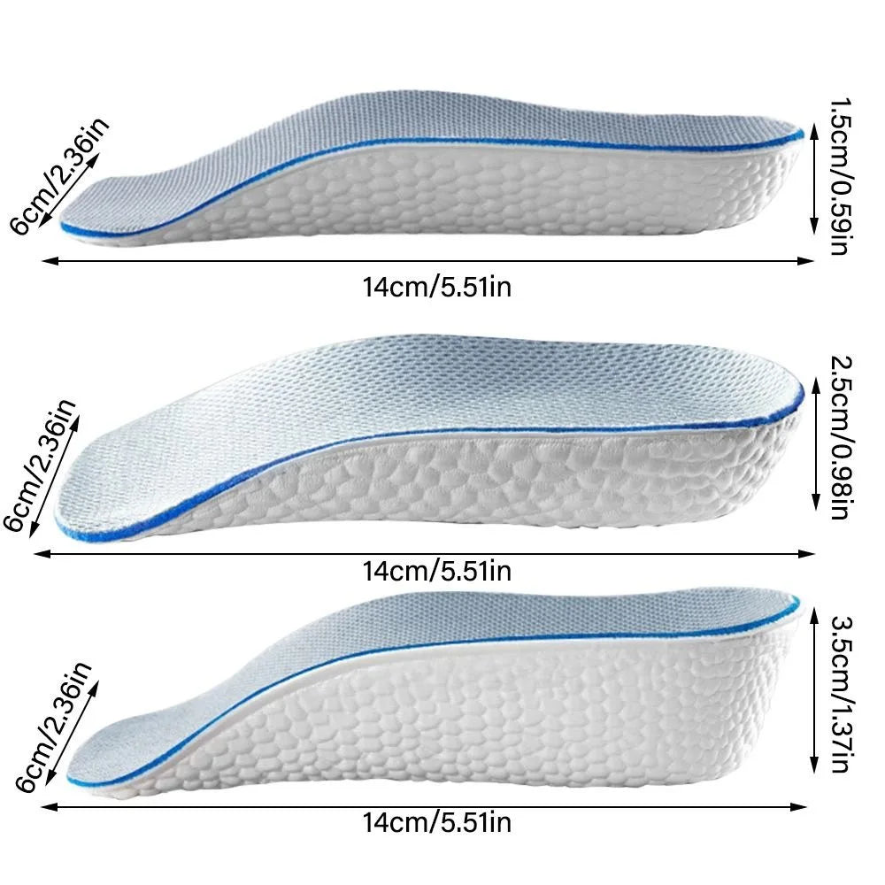 Arch support Invisible height Insole New Durable Convenient to Use Half Insole Breathable Increasing Half Insole for Men Women
