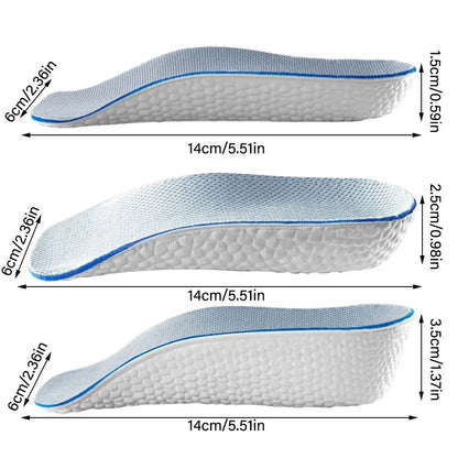 Arch support Invisible height Insole New Durable Convenient to Use Half Insole Breathable Increasing Half Insole for Men Women