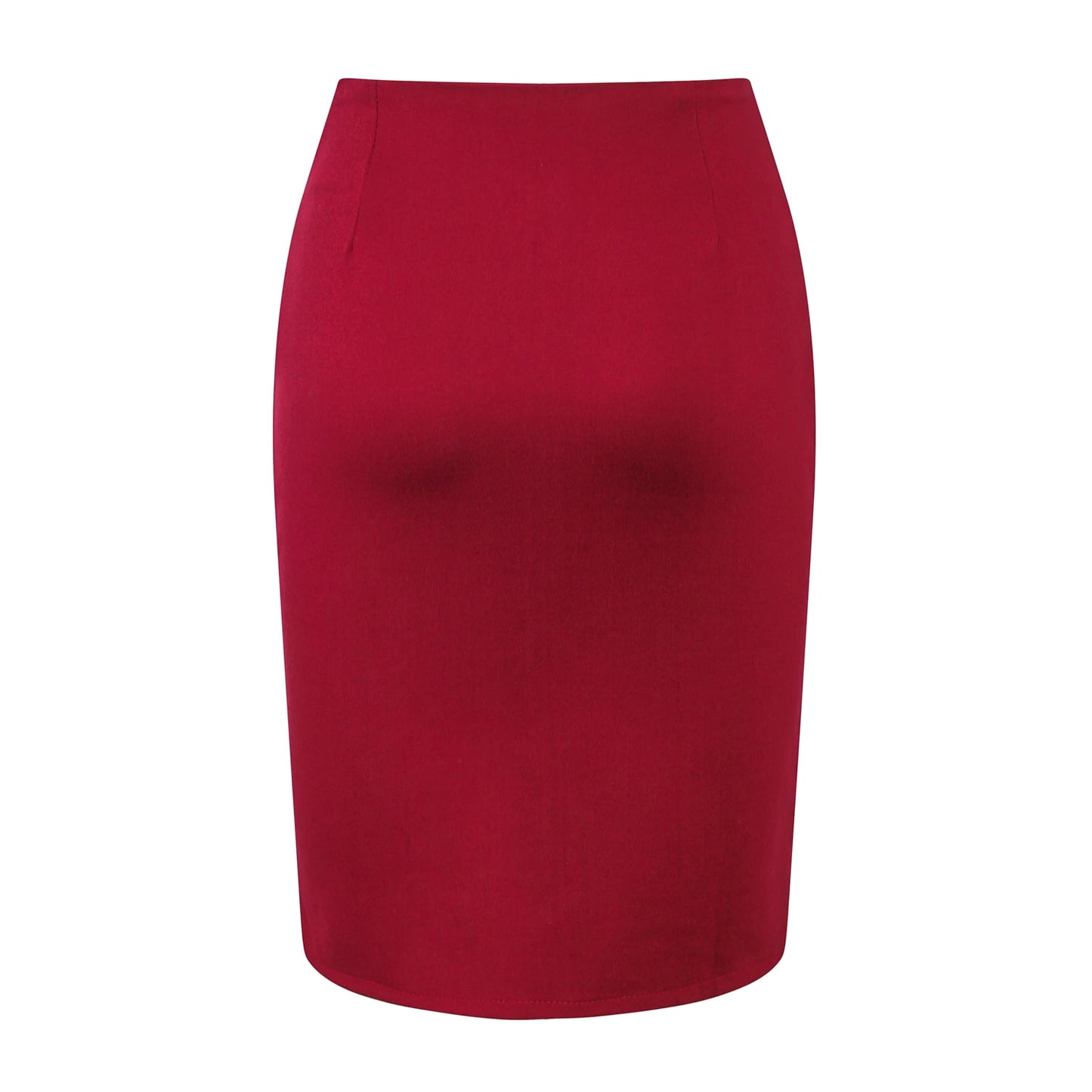 New Fashion Women Pencil Skirt Knee Length High Waist Elegant Open Slit Bow Skirt Size S-5XL