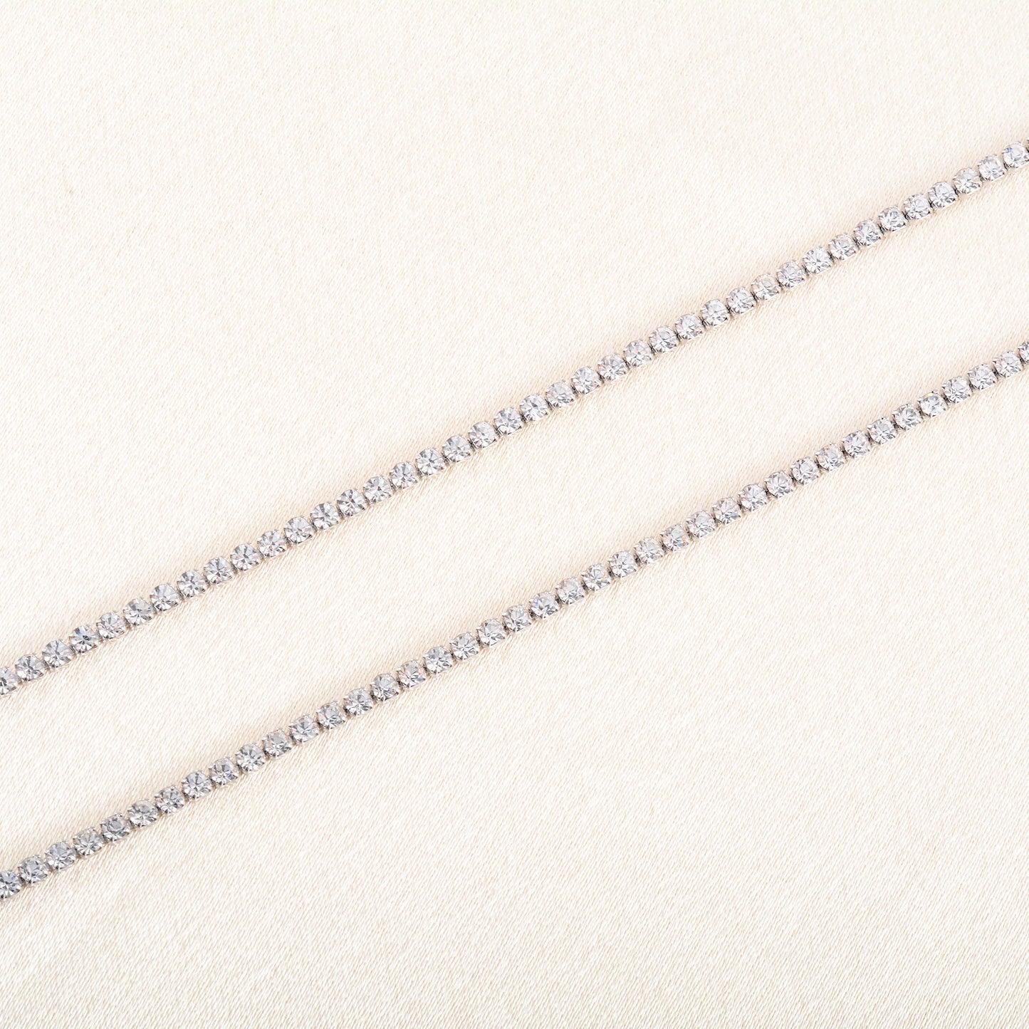 Stainless Steel Rhinestone Necklace for Women Cubic Zirconia Tennis Chain Ladies Crystal Choker Minimalism Jewelry Accessories