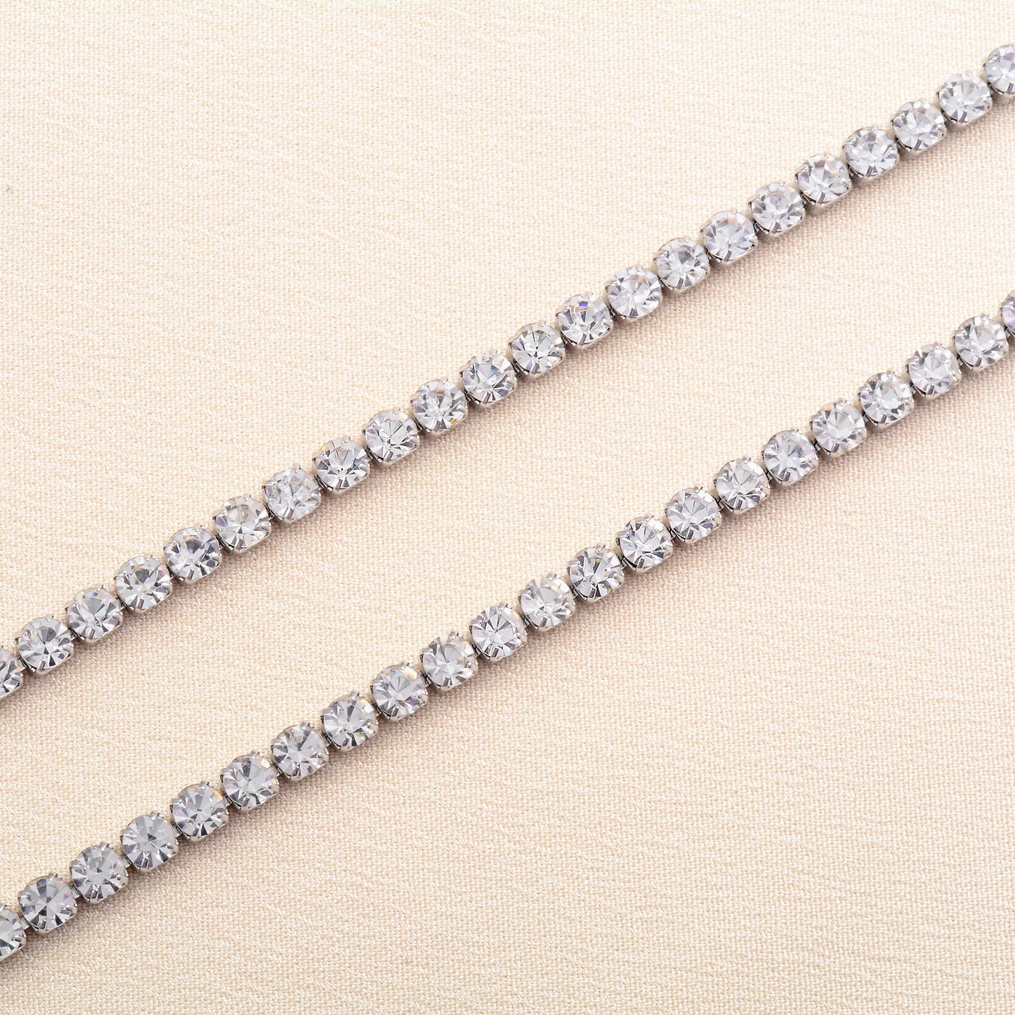 Stainless Steel Rhinestone Necklace for Women Cubic Zirconia Tennis Chain Ladies Crystal Choker Minimalism Jewelry Accessories